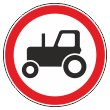 Дорожный знак 3.6 «Движение тракторов запрещено» (металл 0,8 мм, I типоразмер: диаметр 600 мм, С/О пленка: тип А инженерная)